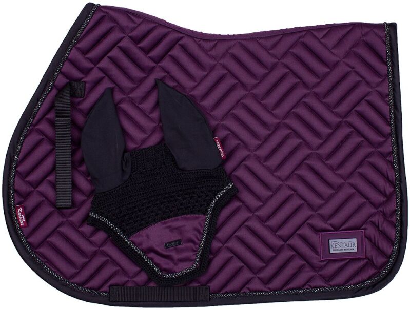 Kentaur set saténový s plíškem - švestková